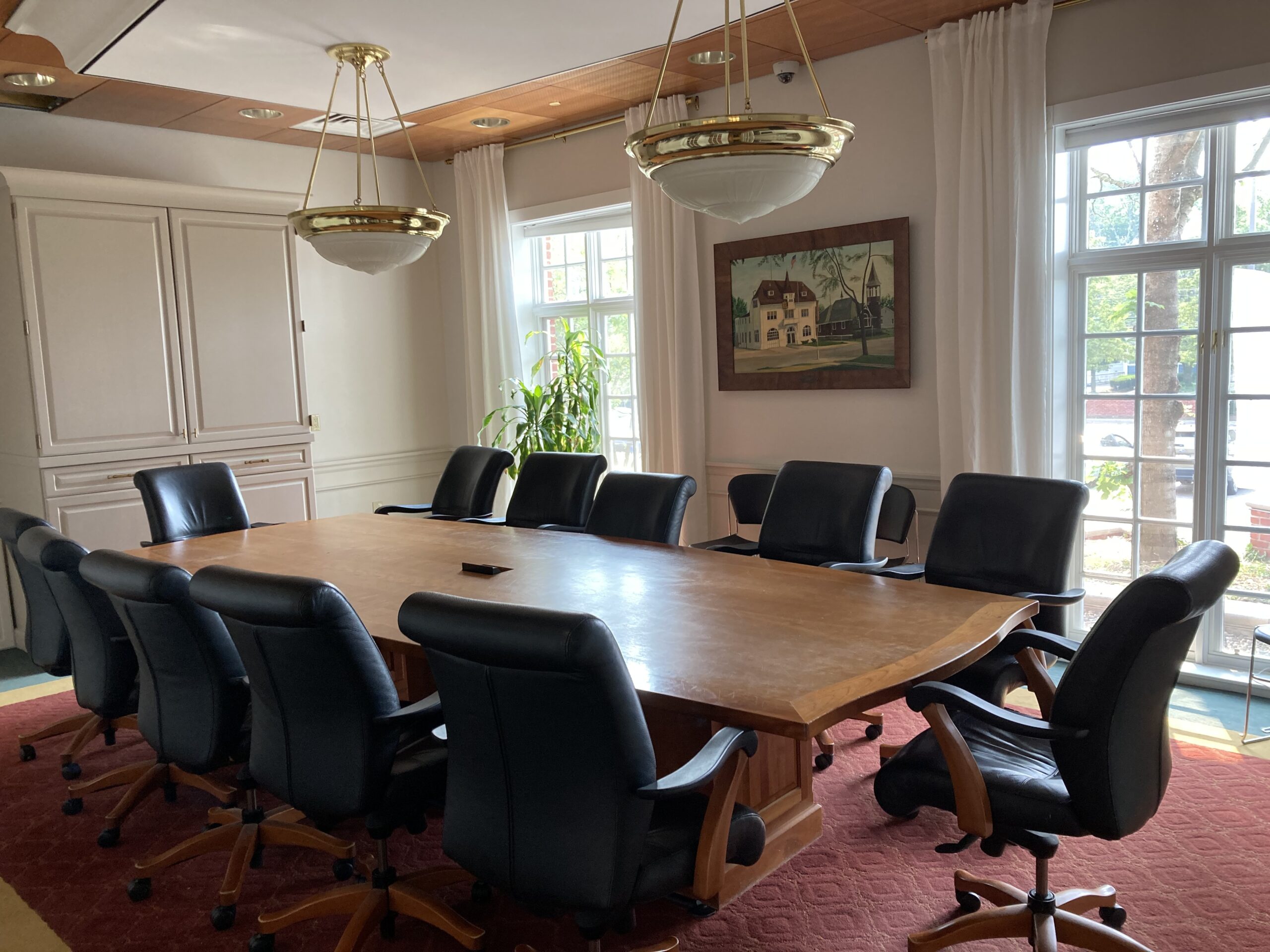 board room with conference table