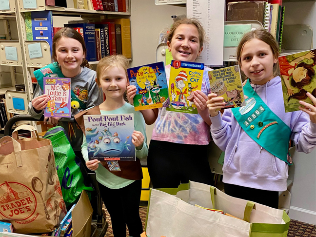 girl scouts donate books