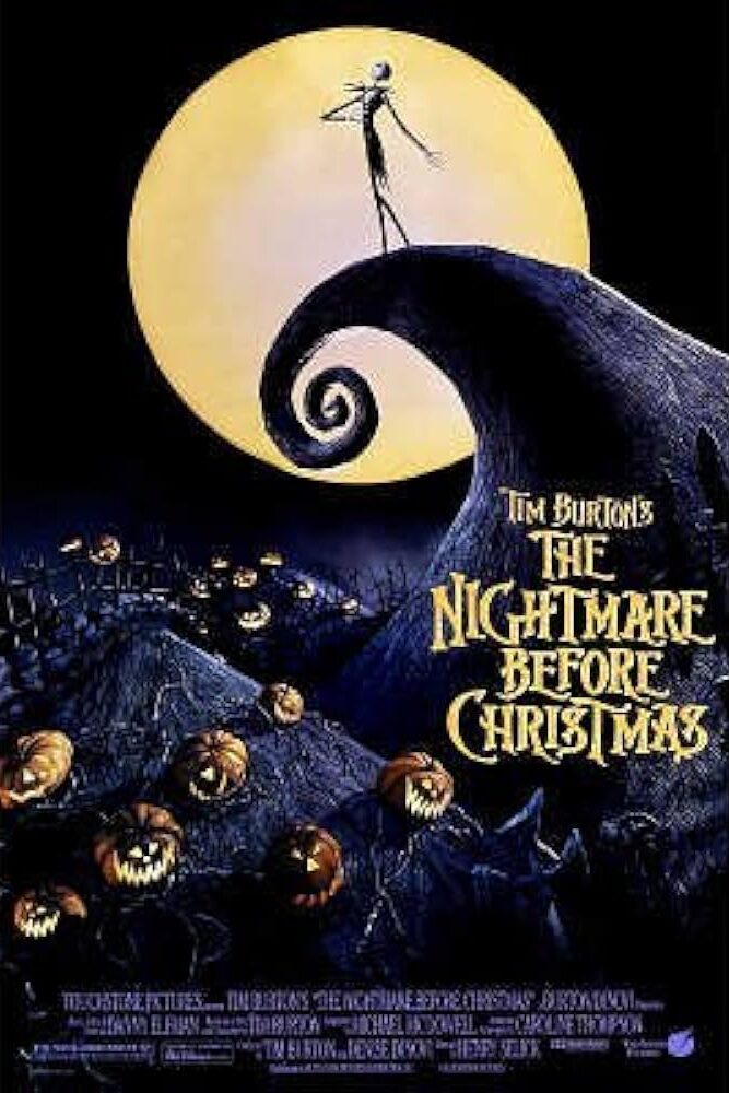 The movie poster for The Nightmare Before Christmas