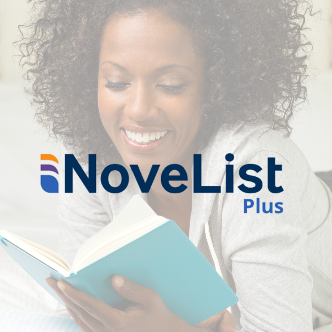 Novellist plus logo over a woman reading