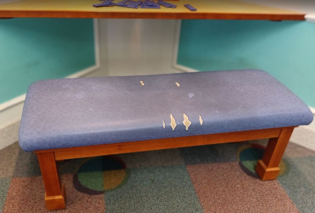 Vinyl Low Long Bench