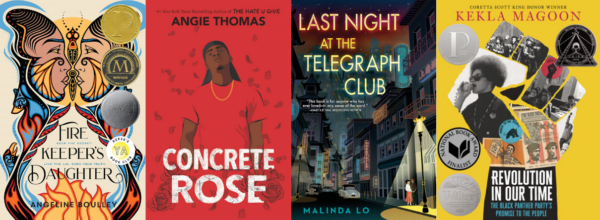 Bookcovers of winner and honorees